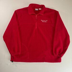 Vintage University of Nebraska Red Fleece Quarter Zip Pullover XL | TSI Sports